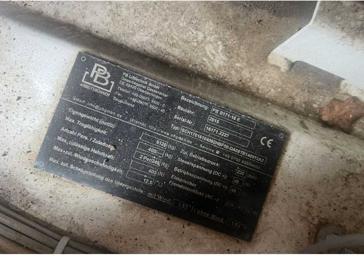 PB S171-16 E - Подъёмник: фото 5 PB S171-16 E - Подъёмник: фото 5