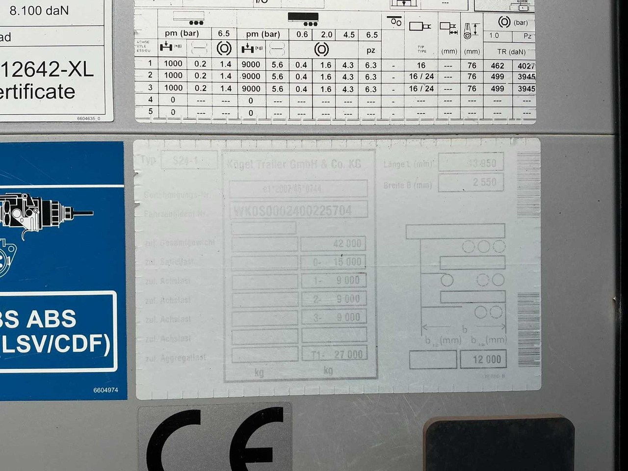 KÖGEL S24-1 CURTAINSIDER TRAILER - Полуприцеп: фото 3 KÖGEL S24-1 CURTAINSIDER TRAILER - Полуприцеп: фото 3