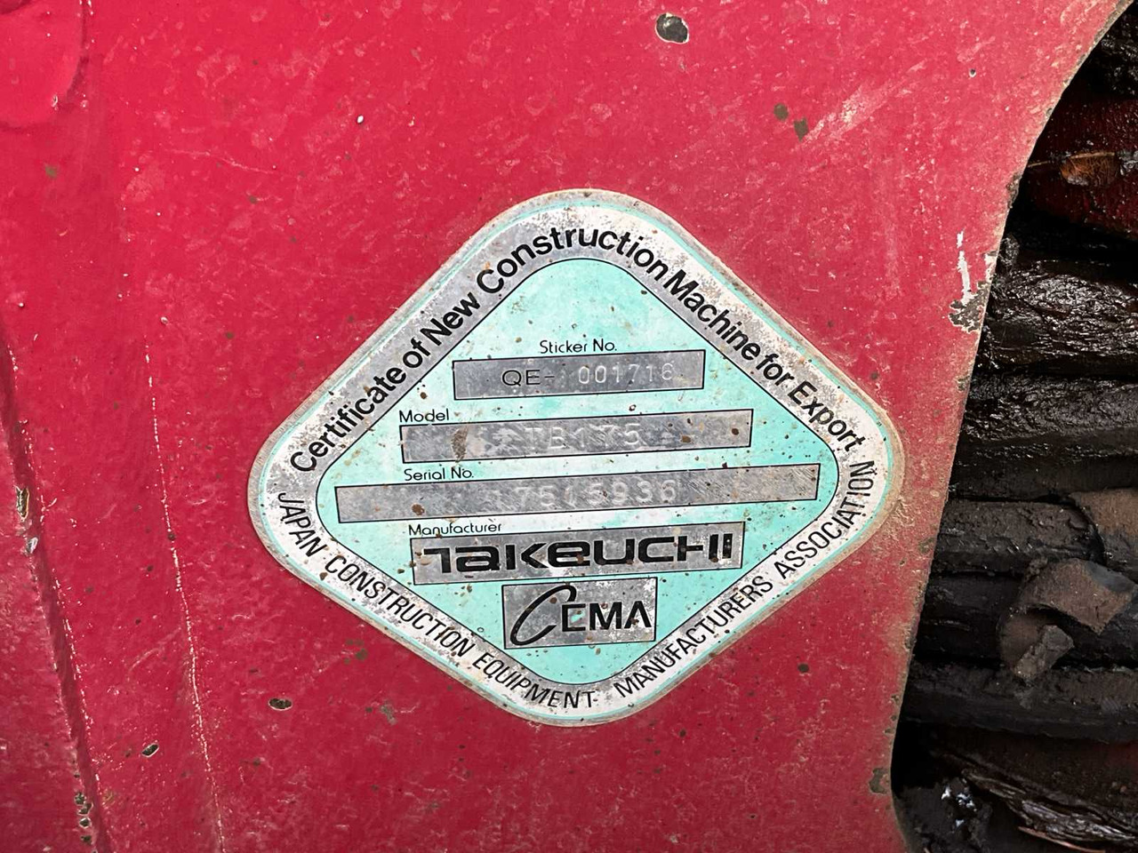 Гусеничный экскаватор Takeuchi TB175: фото 41