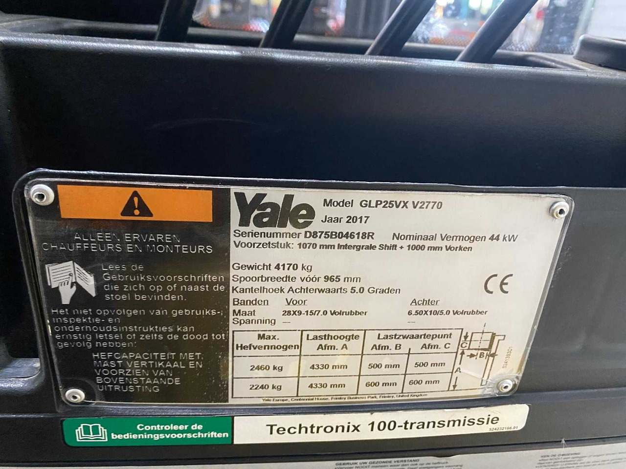 Вилочный погрузчик YALE - 2017 - GLP 25 VX - FORKLIFT: фото 15 Вилочный погрузчик YALE - 2017 - GLP 25 VX - FORKLIFT: фото 15