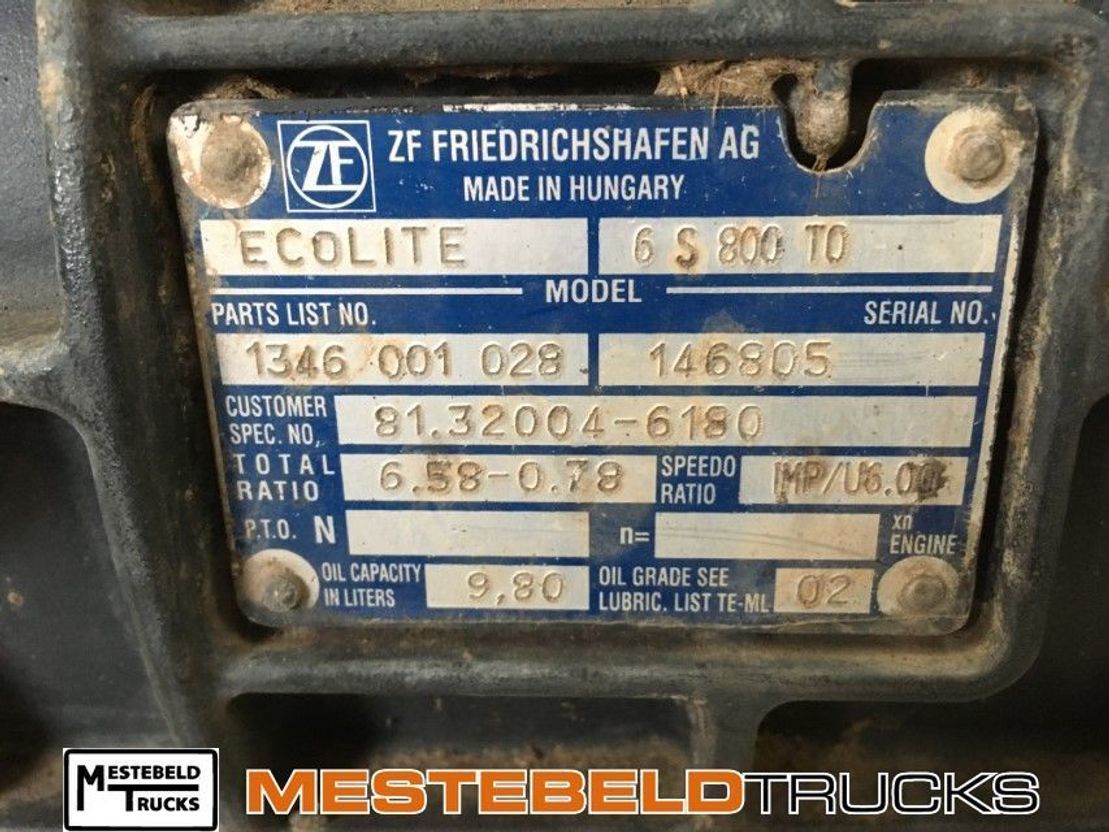 MAN Versnellingsbak 6 S 800 TO - Коробка передач для Грузовиков: фото 5 MAN Versnellingsbak 6 S 800 TO - Коробка передач для Грузовиков: фото 5