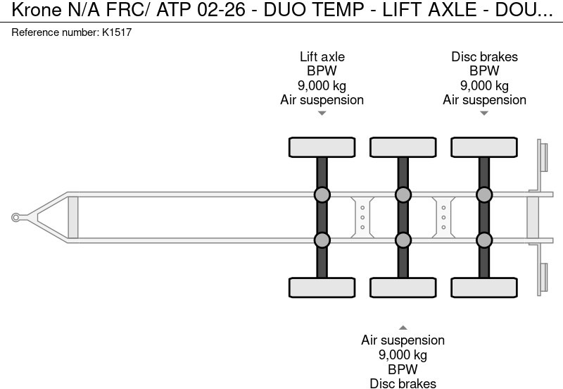 Прицеп-рефрижератор Krone N/A FRC/ ATP 02-26 - DUO TEMP - LIFT AXLE - DOUBLE STOCK - TRENNWAND: фото 17