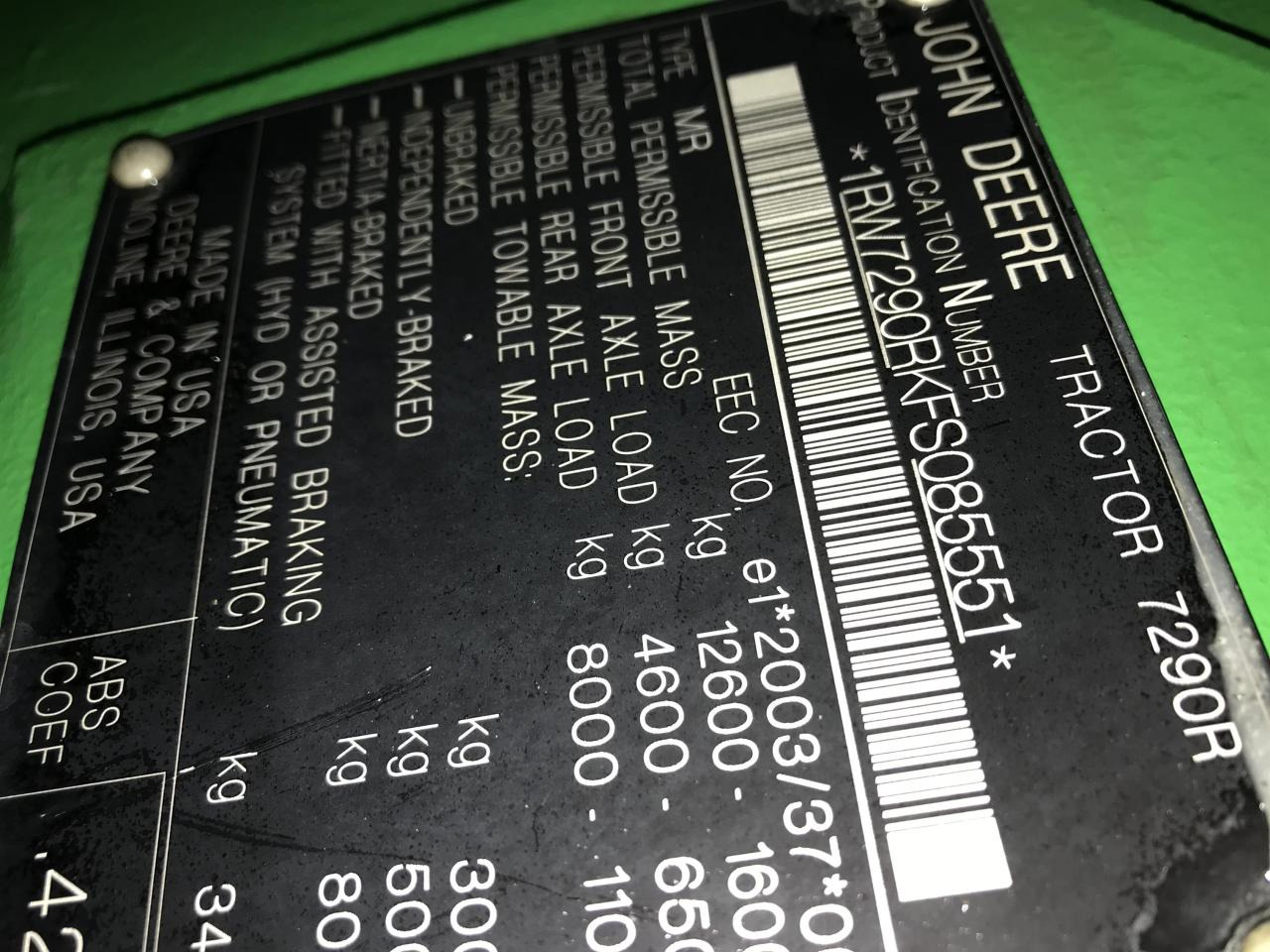 Трактор John Deere 7290R: фото 11 Трактор John Deere 7290R: фото 11