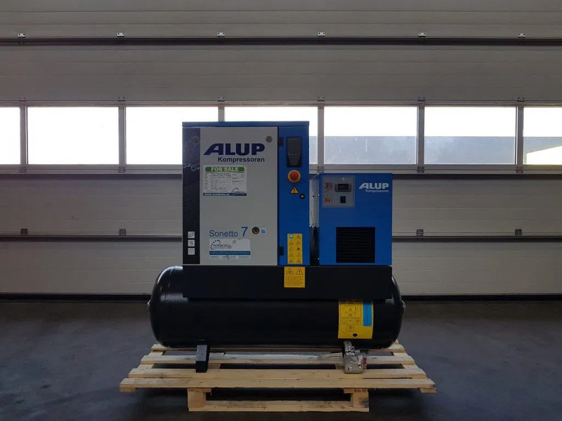 Alup Sonetto 7.5 + 200 Elektrische Schroefcompressor met ketel en droger 5.5 kW 750 L / min 10 Bar - Воздушный компрессор: фото 1 Alup Sonetto 7.5 + 200 Elektrische Schroefcompressor met ketel en droger 5.5 kW 750 L / min 10 Bar - Воздушный компрессор: фото 1