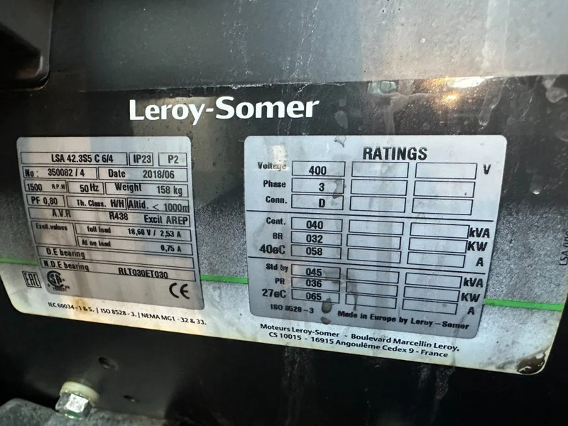 Электрогенератор Europower EPUS44TDE Kubota Leroy Somer 44 kVA Supersilent Rental generatorset: фото 16