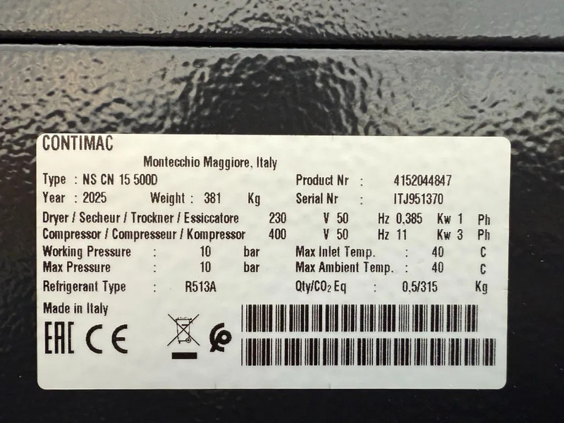 Fiac Contimac NS D15/500 11 kW 1410 L / min 10 Bar Schroefcompressor met Droger - Воздушный компрессор: фото 3 Fiac Contimac NS D15/500 11 kW 1410 L / min 10 Bar Schroefcompressor met Droger - Воздушный компрессор: фото 3