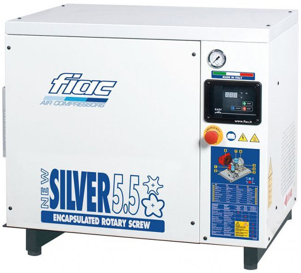 Fiac New Silver 5.5 Silent 4 kW 450 L / min 10 Bar Elektrische Schroefcompressor - Воздушный компрессор: фото 1 Fiac New Silver 5.5 Silent 4 kW 450 L / min 10 Bar Elektrische Schroefcompressor - Воздушный компрессор: фото 1