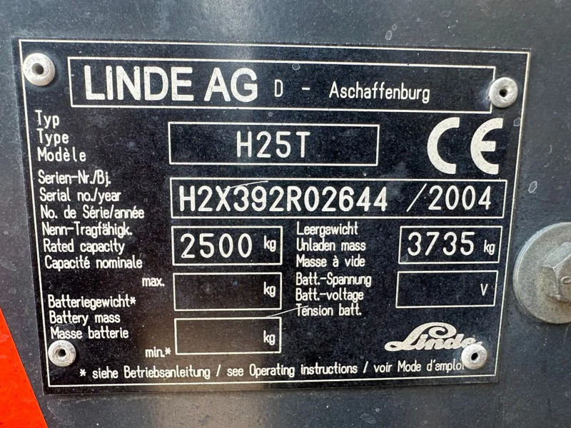 Linde H25T 2.5 ton Triplex Freelift Sideshift LPG Heftruck - Газовый погрузчик: фото 4 Linde H25T 2.5 ton Triplex Freelift Sideshift LPG Heftruck - Газовый погрузчик: фото 4