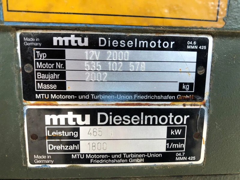MTU 12V 2000 633 PK 12V 2000 633 PK Diesel Engine - Двигатель: фото 3 MTU 12V 2000 633 PK 12V 2000 633 PK Diesel Engine - Двигатель: фото 3