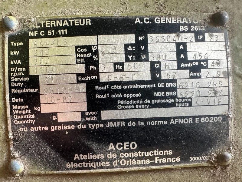 Электрогенератор Perkins 2006 TAG Leroy Somer 300 kVA generatorset in container ex Emergency ! 104 hours: фото 8