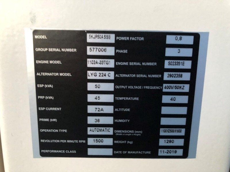 Perkins 50 kVA Silent generatorset New ! - Электрогенератор: фото 5 Perkins 50 kVA Silent generatorset New ! - Электрогенератор: фото 5