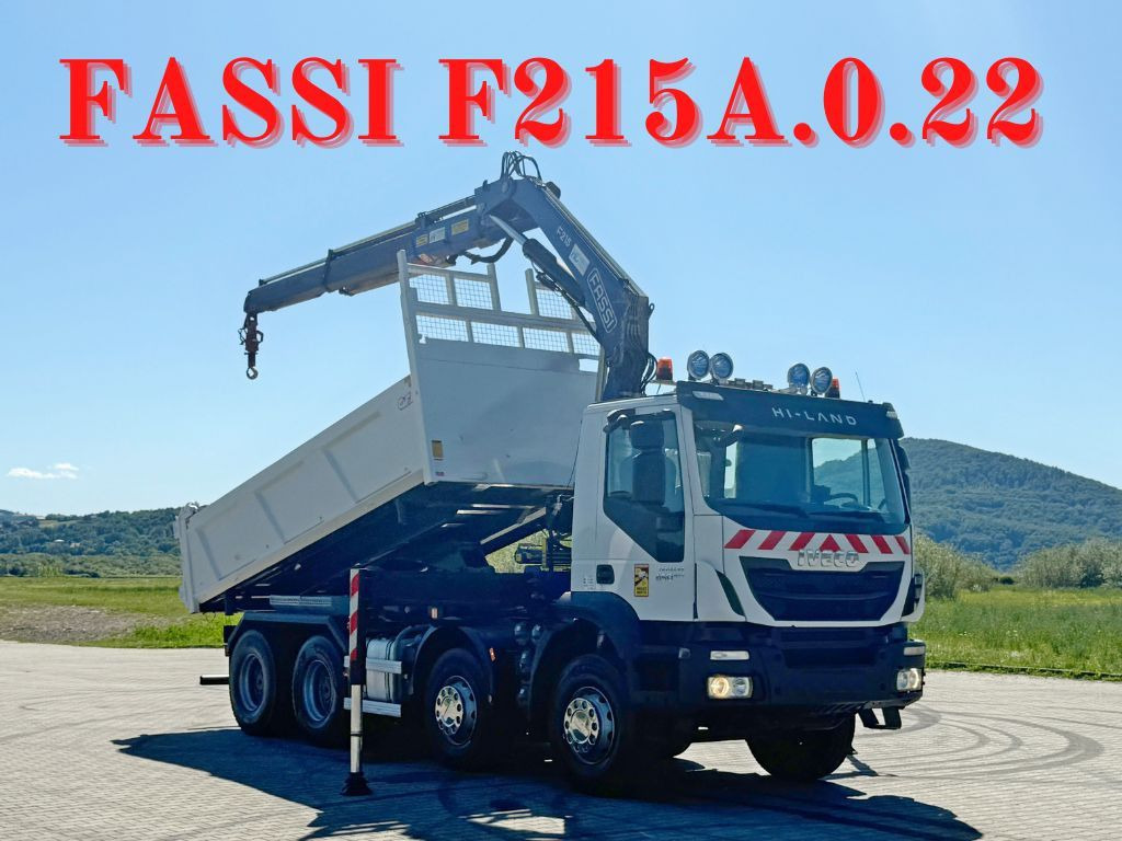 Iveco TRAKKER 450 * FASSI F215A.0.22 + FUNK / 8x4 *TOP - Самосвал, Автоманипулятор: фото 1 Iveco TRAKKER 450 * FASSI F215A.0.22 + FUNK / 8x4 *TOP - Самосвал, Автоманипулятор: фото 1