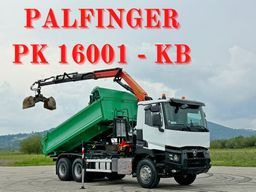 Renault C 430 *KIPPER 5,10 m + PK 16001 - K B* 6x4 - Самосвал, Автоманипулятор: фото 1 Renault C 430 *KIPPER 5,10 m + PK 16001 - K B* 6x4 - Самосвал, Автоманипулятор: фото 1