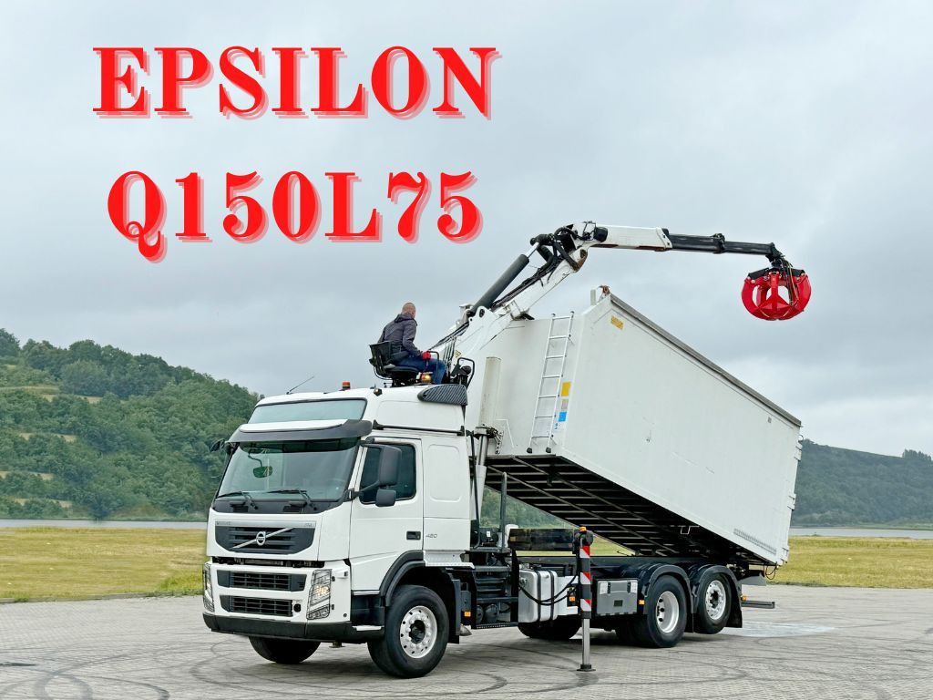 Volvo FM 420 Kipper 6,20 m * EPSILON Q150L75 *TOP - Крюковой мультилифт, Автоманипулятор: фото 1 Volvo FM 420 Kipper 6,20 m * EPSILON Q150L75 *TOP - Крюковой мультилифт, Автоманипулятор: фото 1