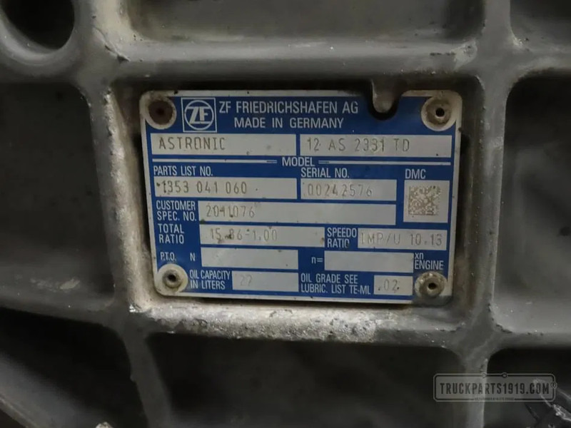 DAF 2011076 Versnellingsbak 12AS2331TD+IT3 - Коробка передач для Грузовиков: фото 3 DAF 2011076 Versnellingsbak 12AS2331TD+IT3 - Коробка передач для Грузовиков: фото 3