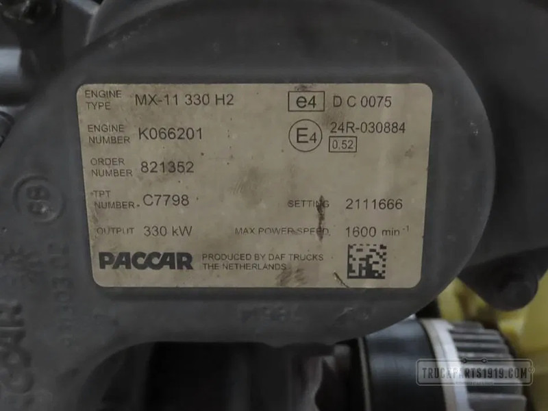DAF 2164501 | Motor MX11 330 H2 Euro6 - Двигатель для Грузовиков: фото 3 DAF 2164501 | Motor MX11 330 H2 Euro6 - Двигатель для Грузовиков: фото 3