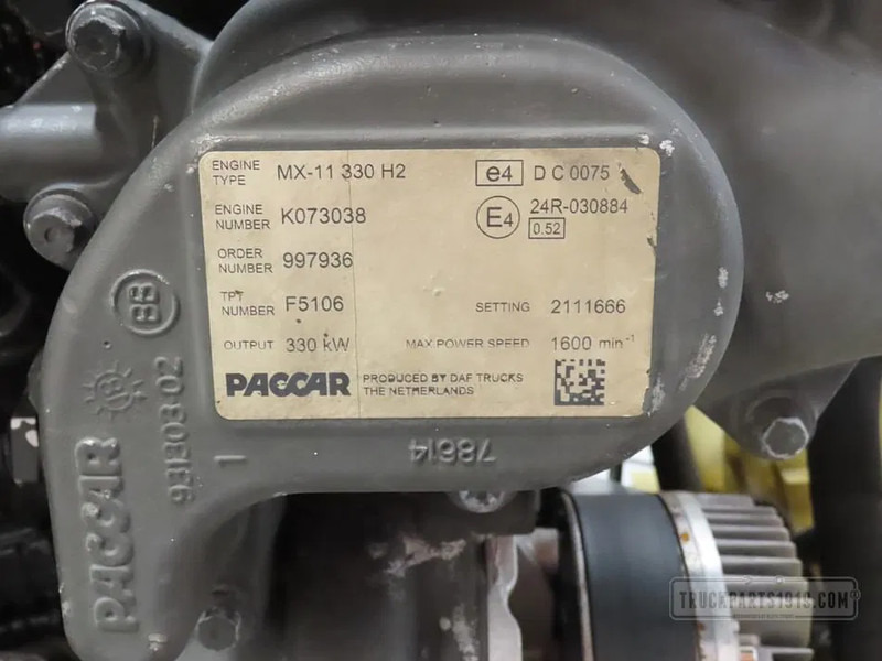 DAF Motor MX11 330 H2 Euro6 - Двигатель для Грузовиков: фото 3 DAF Motor MX11 330 H2 Euro6 - Двигатель для Грузовиков: фото 3