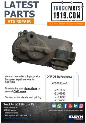DAF VTG REPARATIE 2393599 / 2348173 / 2296204 / 2201112 / 2140163 / 2154699 / 2136753 EURO6 - Двигатель и запчасти для Грузовиков: фото 1 DAF VTG REPARATIE 2393599 / 2348173 / 2296204 / 2201112 / 2140163 / 2154699 / 2136753 EURO6 - Двигатель и запчасти для Грузовиков: фото 1