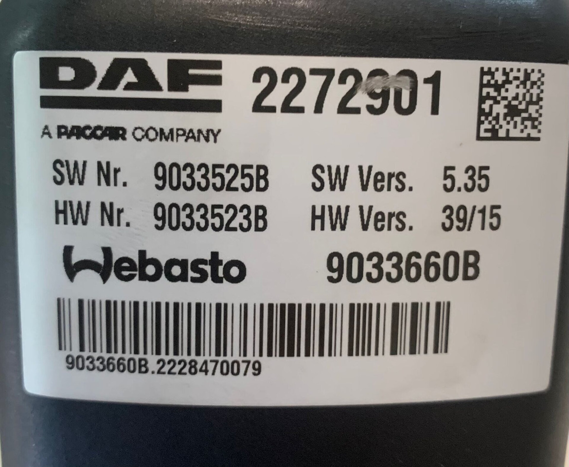 DAF STANDKACHEL THERMO TOP PRO 38 2272901 - Вентилятор печки для Грузовиков: фото 5 DAF STANDKACHEL THERMO TOP PRO 38 2272901 - Вентилятор печки для Грузовиков: фото 5