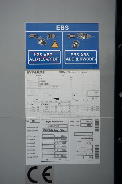 Полуприцеп бортовой/ Платформа Kögel MEGA / PLATFORMA / MULTI LOCK / OŚ PODNOSZONA: фото 11