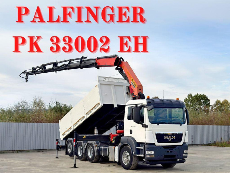 MAN TGS 35.440 * PALFINGER PK 33002 EH +FUNK / 8x4 - Самосвал, Автоманипулятор: фото 1 MAN TGS 35.440 * PALFINGER PK 33002 EH +FUNK / 8x4 - Самосвал, Автоманипулятор: фото 1