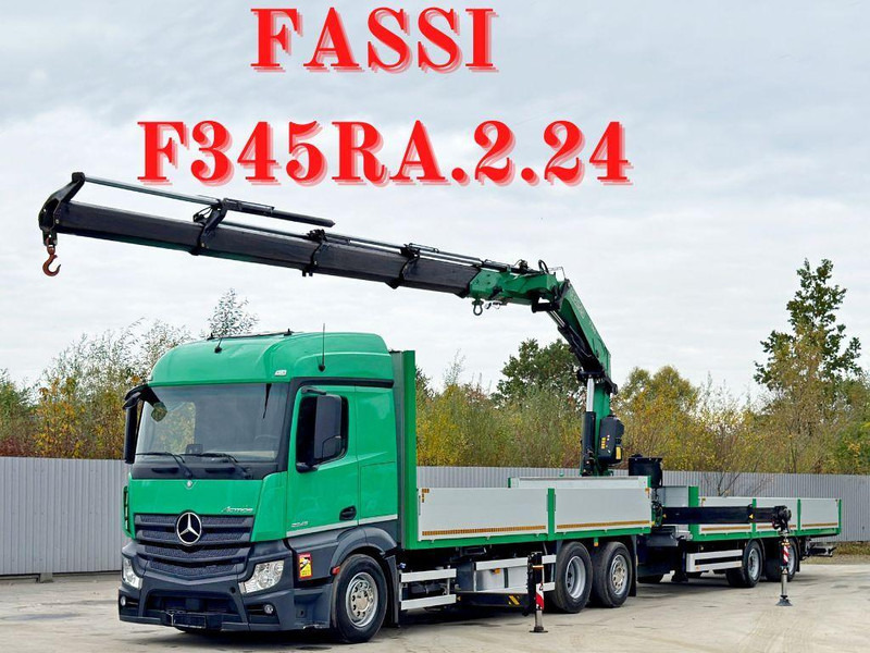 Mercedes-Benz ACTROS 2645* FASSI F345 RA 2.4/FUNK+Anhänger - Грузовик бортовой/ Платформа, Автоманипулятор: фото 1 Mercedes-Benz ACTROS 2645* FASSI F345 RA 2.4/FUNK+Anhänger - Грузовик бортовой/ Платформа, Автоманипулятор: фото 1