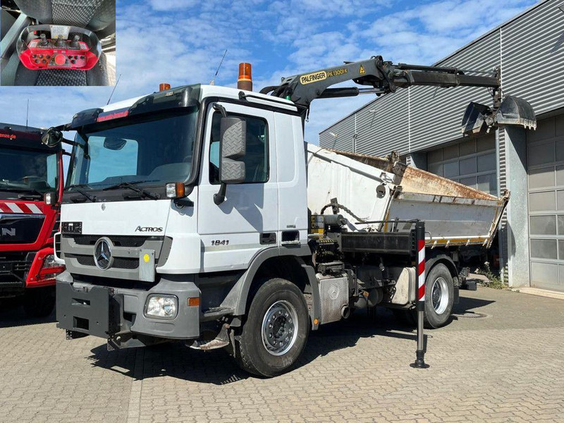 Mercedes-Benz Actros 1841 K 3-Way Meiller Tipper Crane Palfinger PK 13001-KA - Самосвал, Автоманипулятор: фото 1 Mercedes-Benz Actros 1841 K 3-Way Meiller Tipper Crane Palfinger PK 13001-KA - Самосвал, Автоманипулятор: фото 1