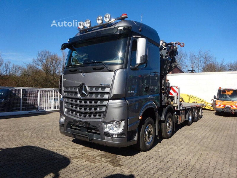 Mercedes-Benz Arocs 3453 8x2 Open Flatbed + Crane Fassi F820 - Грузовик бортовой/ Платформа, Автоманипулятор: фото 2 Mercedes-Benz Arocs 3453 8x2 Open Flatbed + Crane Fassi F820 - Грузовик бортовой/ Платформа, Автоманипулятор: фото 2