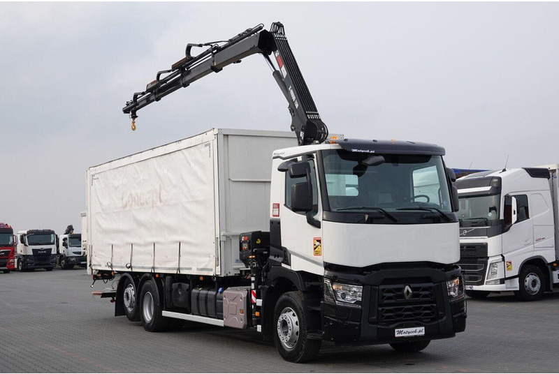 Renault C 380 / 6x2 / SKRZYNIOWY / HDS HIAB 138 B-3 WYSÓW 10,5 M / ROTAT - Тентованный грузовик: фото 1 Renault C 380 / 6x2 / SKRZYNIOWY / HDS HIAB 138 B-3 WYSÓW 10,5 M / ROTAT - Тентованный грузовик: фото 1