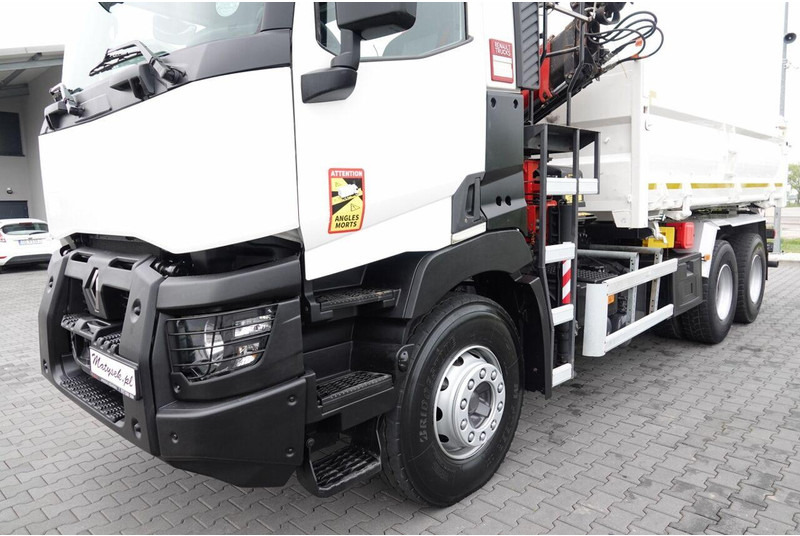 Самосвал, Автоманипулятор Renault C 380 / 6x4 / WYWROTKA 3 STRONNA  + HDS FASSI F135 / HYDROBURTA: фото 17