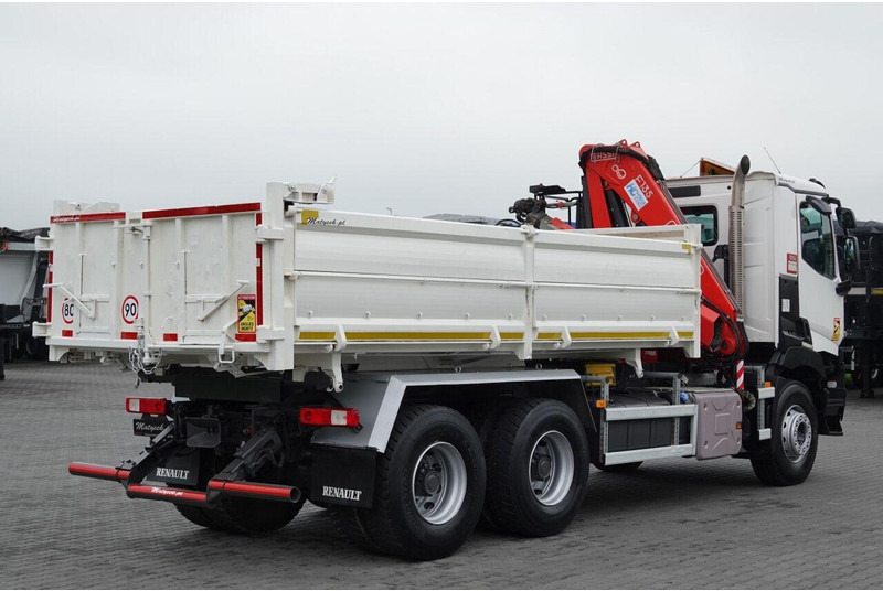 Самосвал, Автоманипулятор Renault C 380 / 6x4 / WYWROTKA 3 STRONNA  + HDS FASSI F135 / HYDROBURTA: фото 14