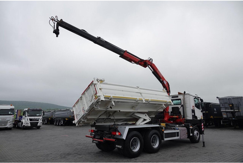 Самосвал, Автоманипулятор Renault C 380 / 6x4 / WYWROTKA 3 STRONNA  + HDS FASSI F135 / HYDROBURTA: фото 10