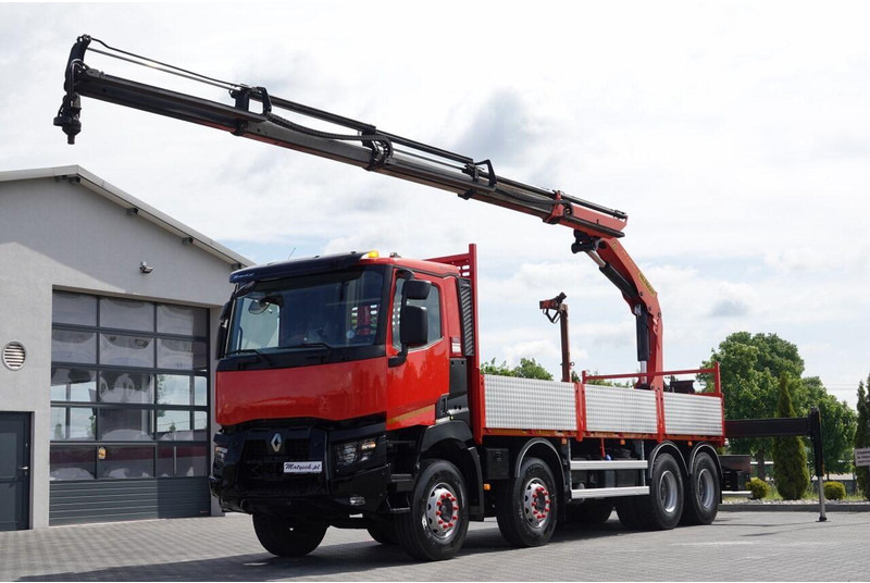 Renault C 430 / 8x4 / SKRZYNIOWY 7 M + HDS PALFINGER PK 24001-K C / WYSÓ - Грузовик бортовой/ Платформа, Автоманипулятор: фото 2 Renault C 430 / 8x4 / SKRZYNIOWY 7 M + HDS PALFINGER PK 24001-K C / WYSÓ - Грузовик бортовой/ Платформа, Автоманипулятор: фото 2