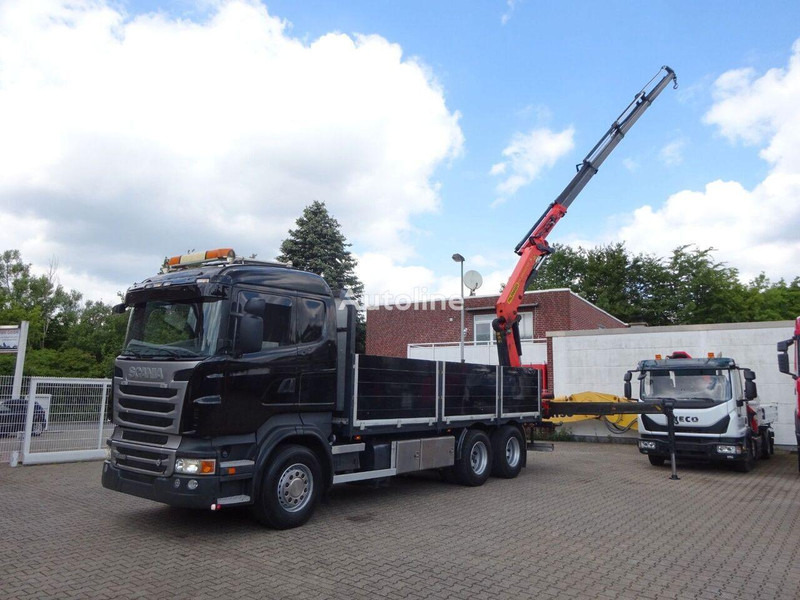 Scania R620 Flatbed + crane PK 22002 EH 6x2 - Грузовик бортовой/ Платформа, Автоманипулятор: фото 1 Scania R620 Flatbed + crane PK 22002 EH 6x2 - Грузовик бортовой/ Платформа, Автоманипулятор: фото 1
