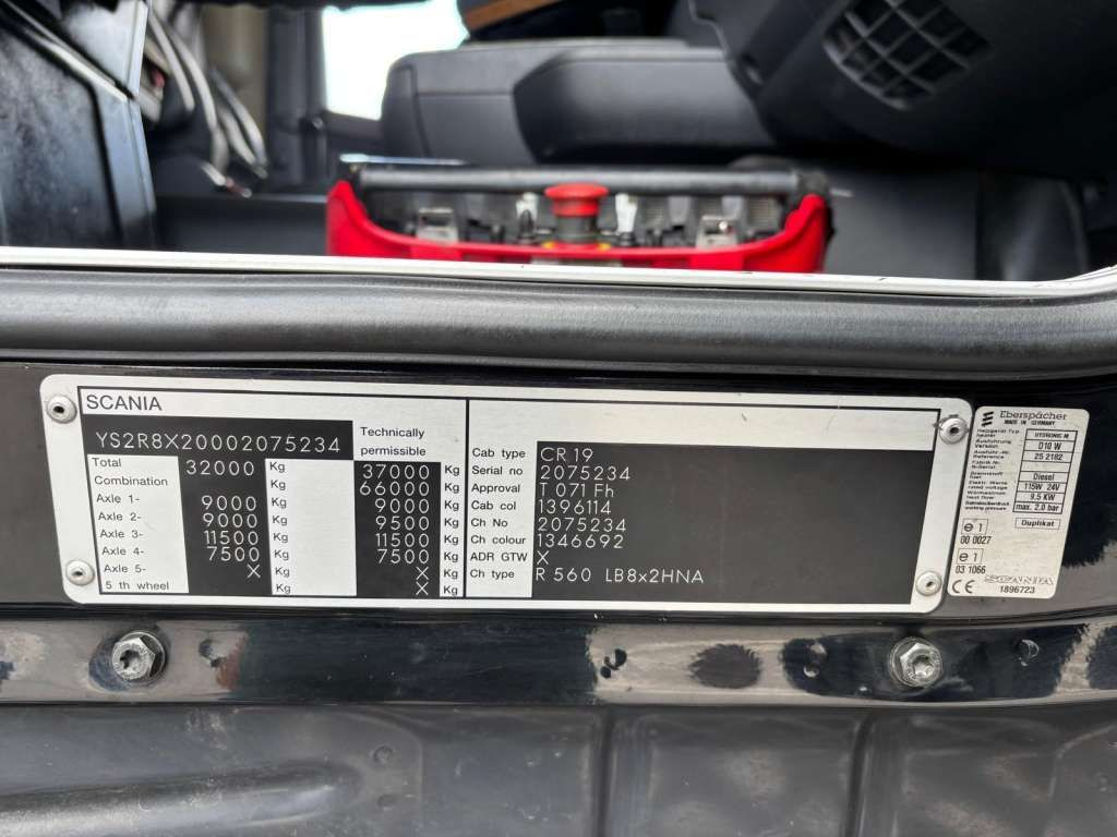 Автоманипулятор Scania  R560 8x2 PALFINGER PK 92002 SH Fly Jib Winch 5t: фото 26