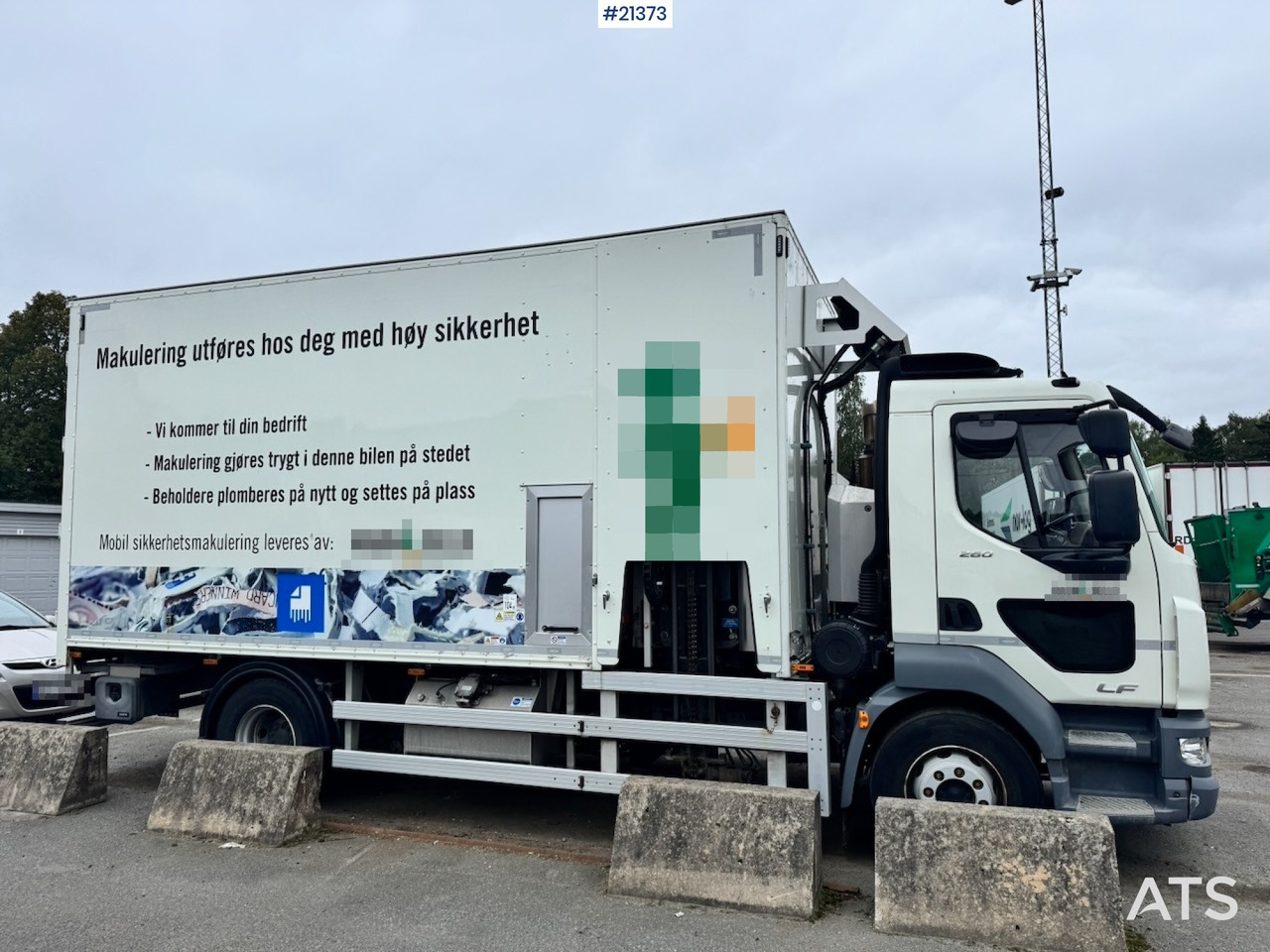 DAF LF 260 Makuleringsbil. 37 000 km! Må Sees! - Шредер промышленный, Грузовик: фото 5 DAF LF 260 Makuleringsbil. 37 000 km! Må Sees! - Шредер промышленный, Грузовик: фото 5