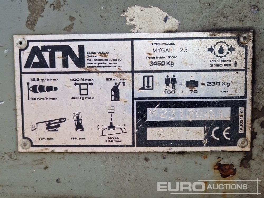 Подъёмник 2017 ATN MYGALE 23 Tracked Diesel Boomlift: фото 35