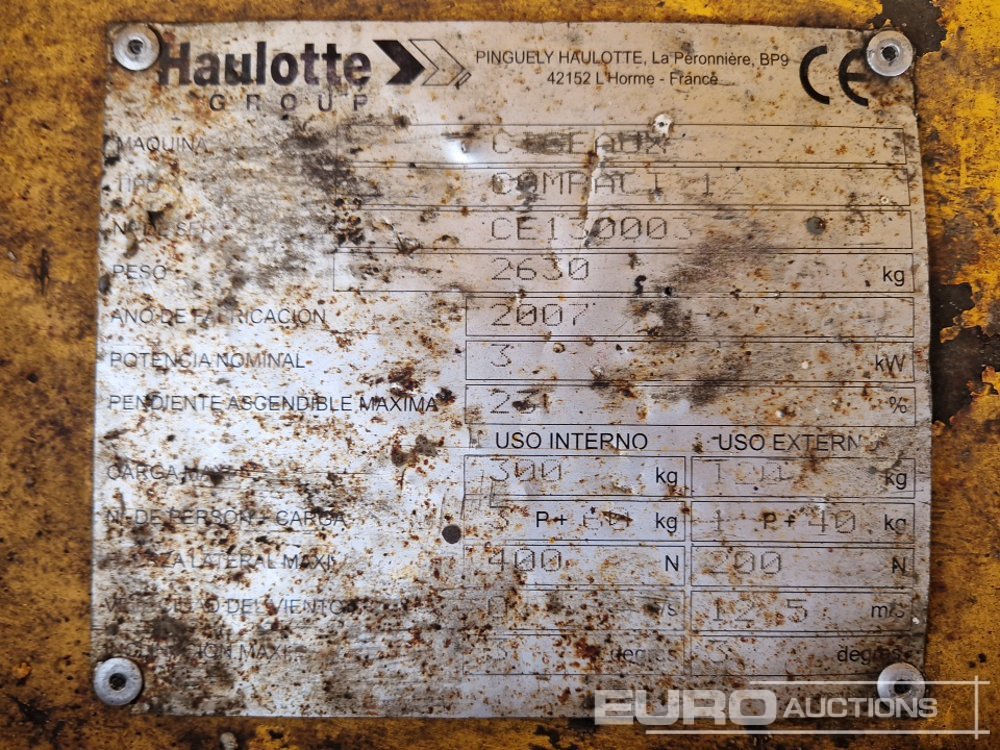 Подъёмник Haulotte Compact 12: фото 20