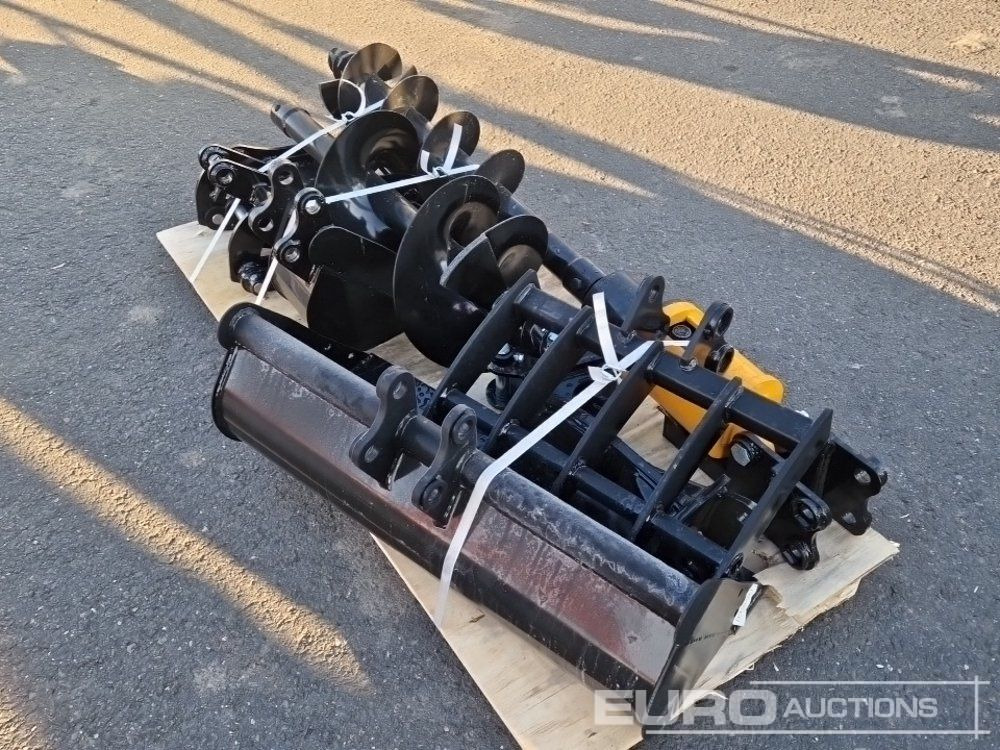 Unused 2025 Miva QTY (8) Excavator Attachment, Rake, Ripper, Grabber, 12” Auger, 16” Auger, 8” Digging Bucket, 32” Bucket - Ковш: фото 3 Unused 2025 Miva QTY (8) Excavator Attachment, Rake, Ripper, Grabber, 12” Auger, 16” Auger, 8” Digging Bucket, 32” Bucket - Ковш: фото 3