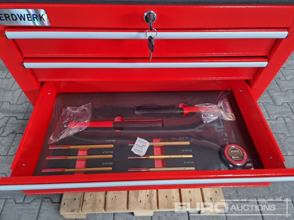 Оборудование для гаражей/ Мастерских Unused ERDWERK ER7 Tool Cabinet, 7 Drawers, including Tools: фото 7