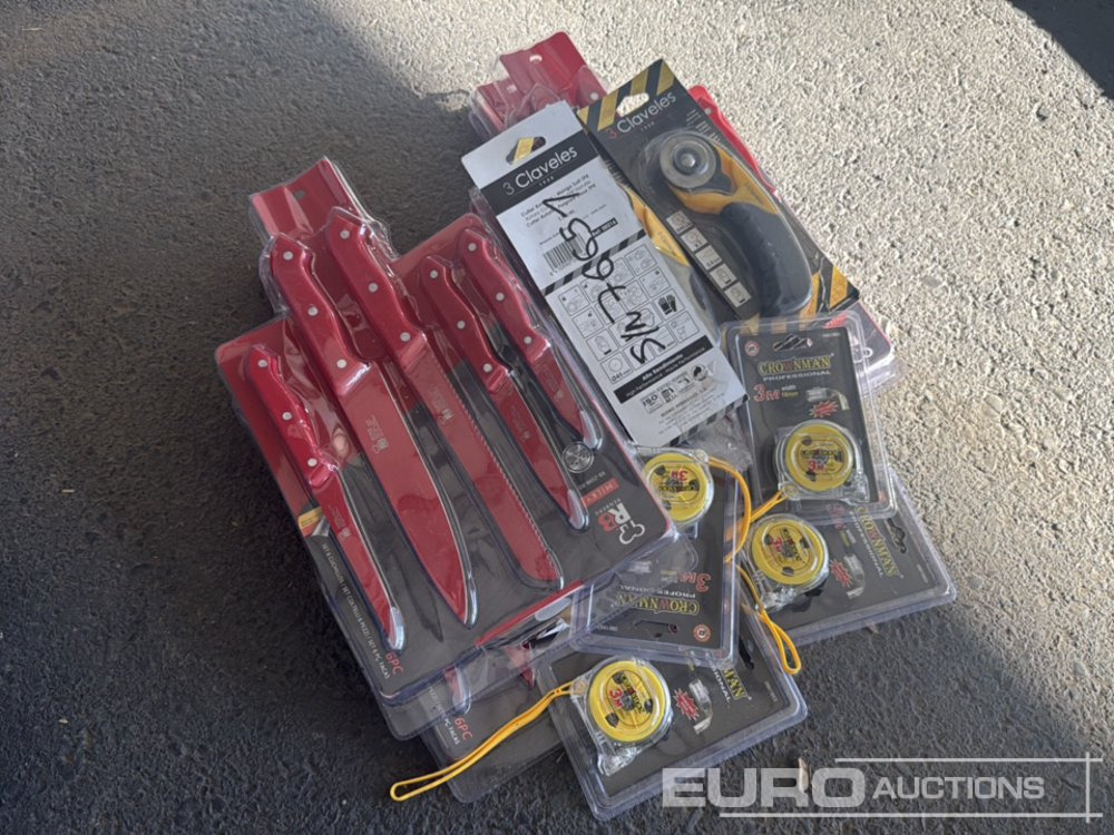 Set of 3m Steal Measuring Tape (4 of), Rotary Cutter (4 of), 6pcs Knife Set (4 of) - Строительное оборудование: фото 1 Set of 3m Steal Measuring Tape (4 of), Rotary Cutter (4 of), 6pcs Knife Set (4 of) - Строительное оборудование: фото 1