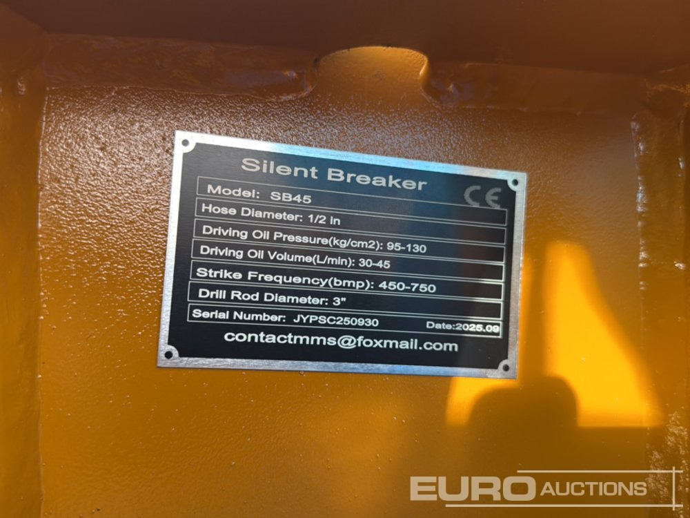 Unused 2025 GIYI GY-SB45 - Гидромолот: фото 5 Unused 2025 GIYI GY-SB45 - Гидромолот: фото 5