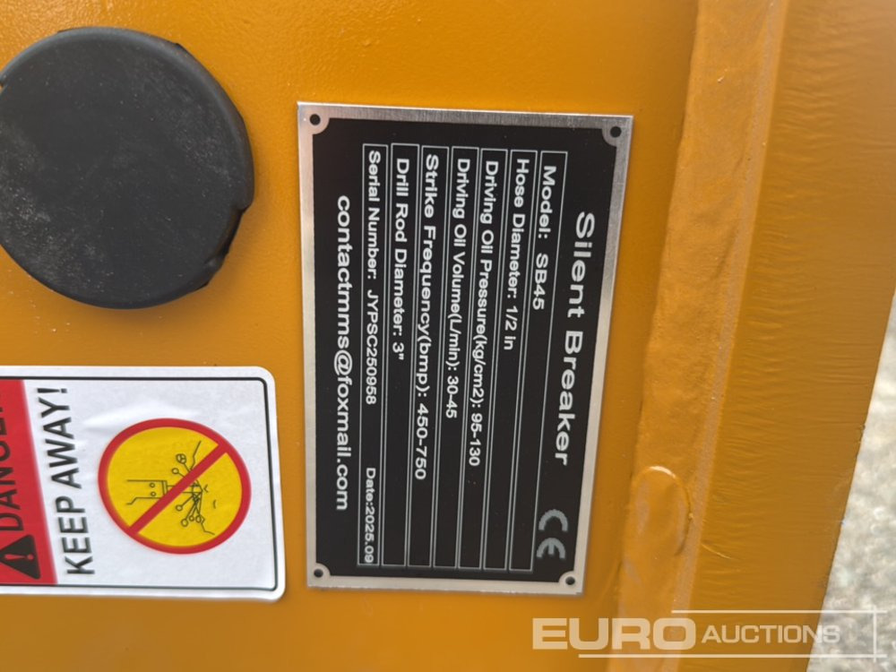 Unused 2025 GIYI GY-SB45 - Гидромолот: фото 5 Unused 2025 GIYI GY-SB45 - Гидромолот: фото 5