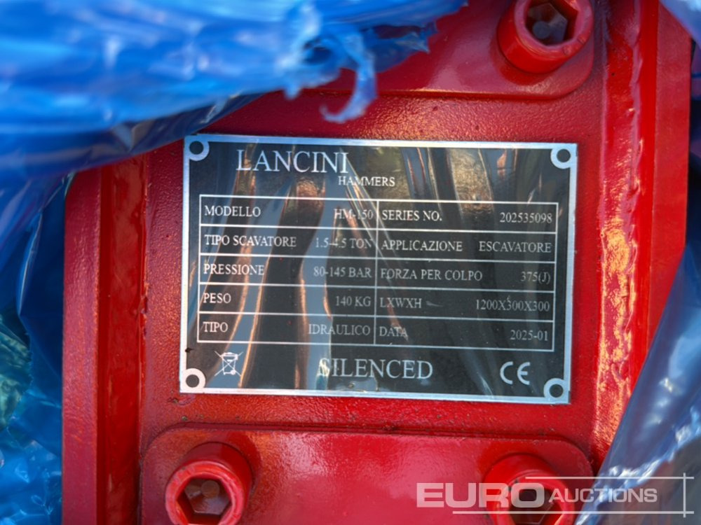 Unused 2025 Lancini HM-150 - Гидромолот: фото 5 Unused 2025 Lancini HM-150 - Гидромолот: фото 5