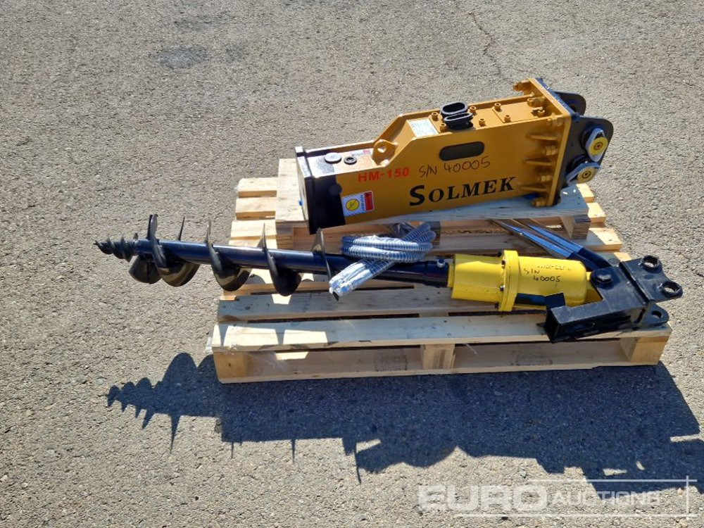 Unused Set of Hydraulic Breaker Solmek HM 150, Auger to suit 1.5 - 4.5 Ton Excavator to suit JPC Excavator / Conjunto Martillo Solmek HM-150 y Ahollador para Excavarota de 1,5 - 4,5 Ton para Excavador - Ковш: фото 2 Unused Set of Hydraulic Breaker Solmek HM 150, Auger to suit 1.5 - 4.5 Ton Excavator to suit JPC Excavator / Conjunto Martillo Solmek HM-150 y Ahollador para Excavarota de 1,5 - 4,5 Ton para Excavador - Ковш: фото 2