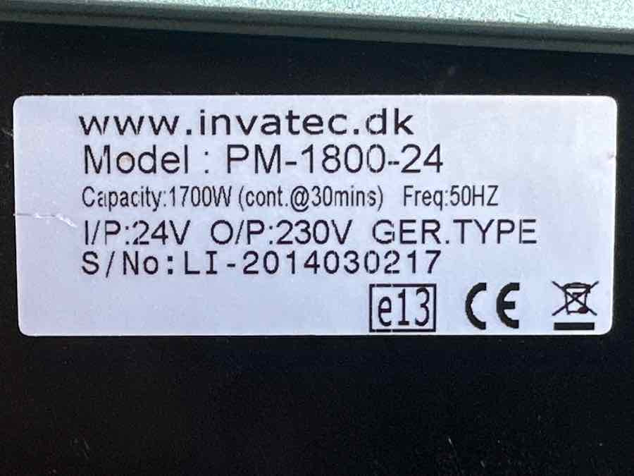 INVATEC PM-1800-24 - Электрическая система для Грузовиков: фото 4 INVATEC PM-1800-24 - Электрическая система для Грузовиков: фото 4