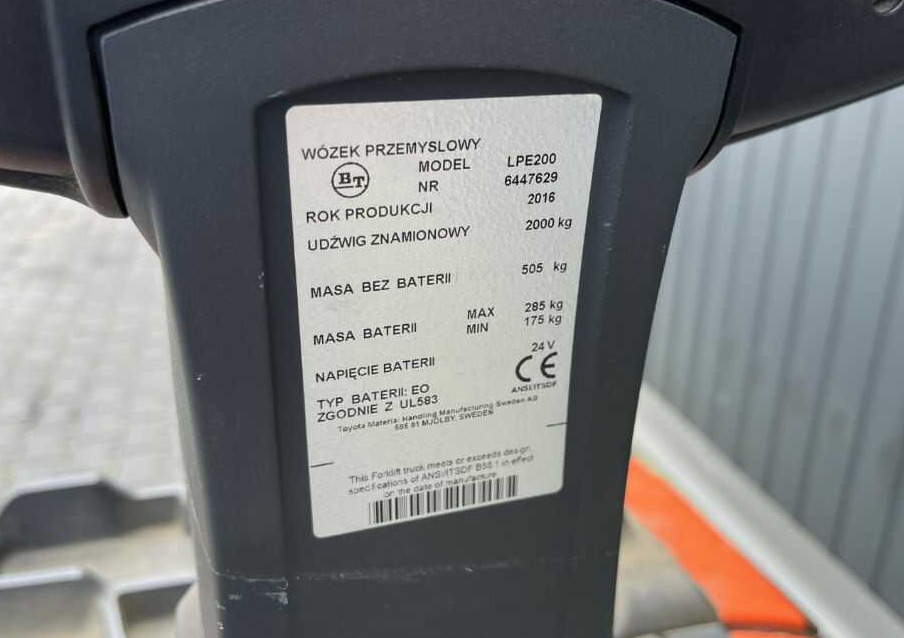 BT LPE200 - Тележка: фото 4 BT LPE200 - Тележка: фото 4