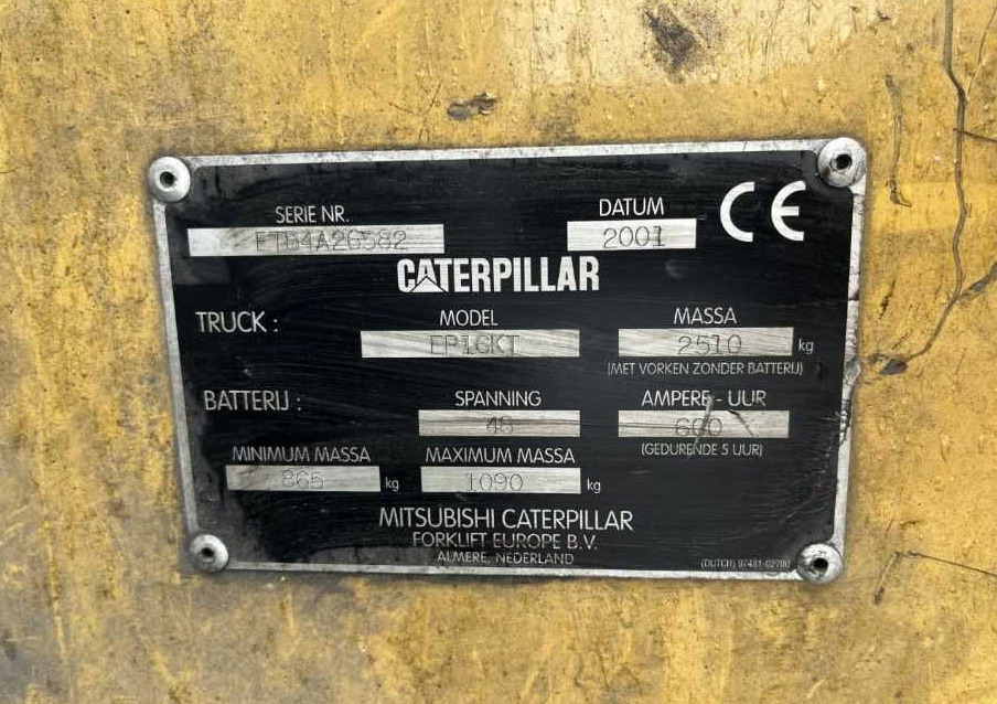 CAT Lift Trucks EP16KT - Электропогрузчик: фото 4 CAT Lift Trucks EP16KT - Электропогрузчик: фото 4