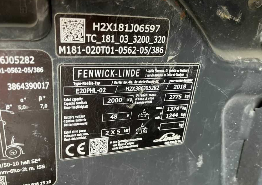 Linde E20PHL-02 - Электропогрузчик: фото 4 Linde E20PHL-02 - Электропогрузчик: фото 4