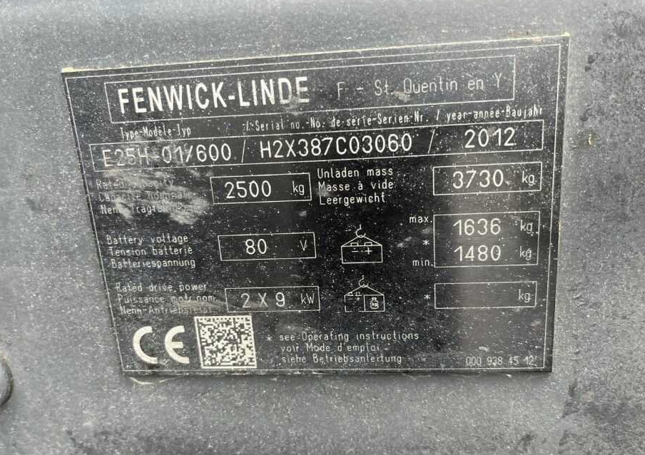 Linde E25H-01/600 - Электропогрузчик: фото 4 Linde E25H-01/600 - Электропогрузчик: фото 4